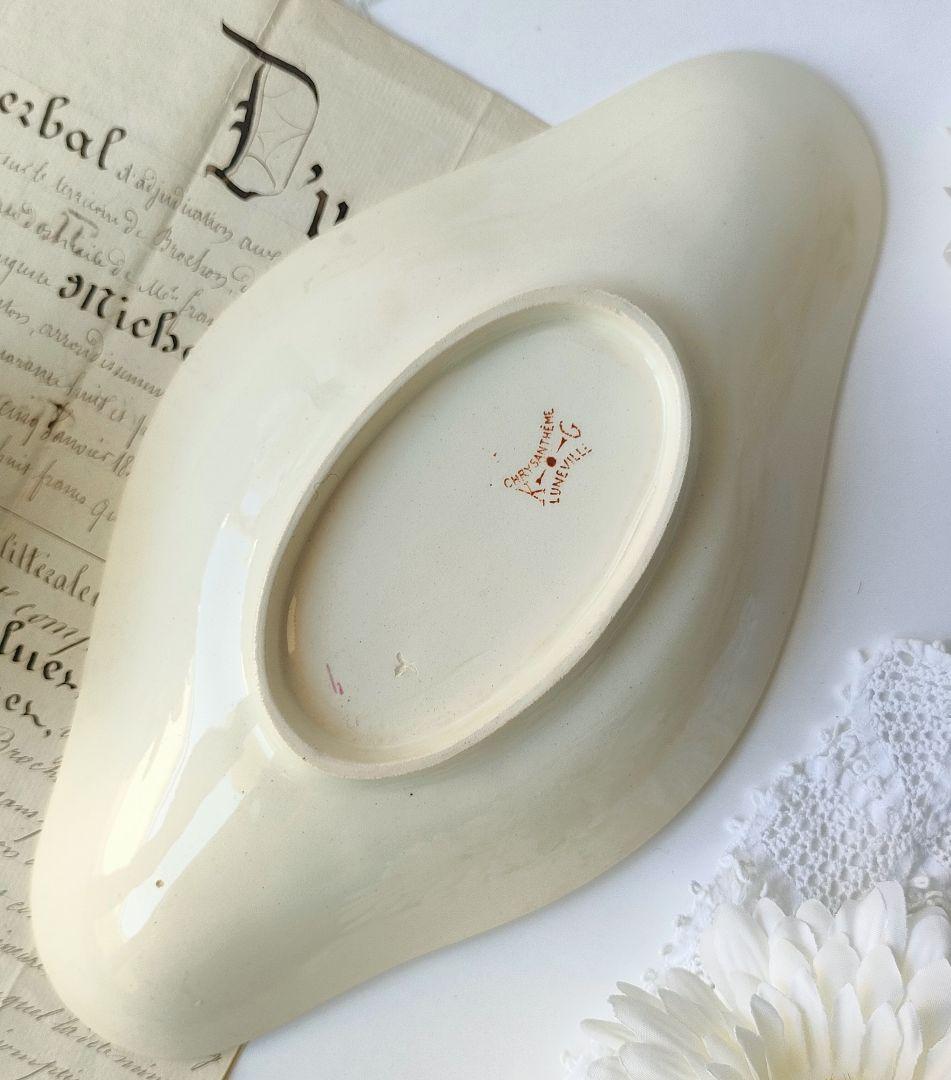 希少　美品　リュネビル　お花のラヴィエ　　フランスアンティーク