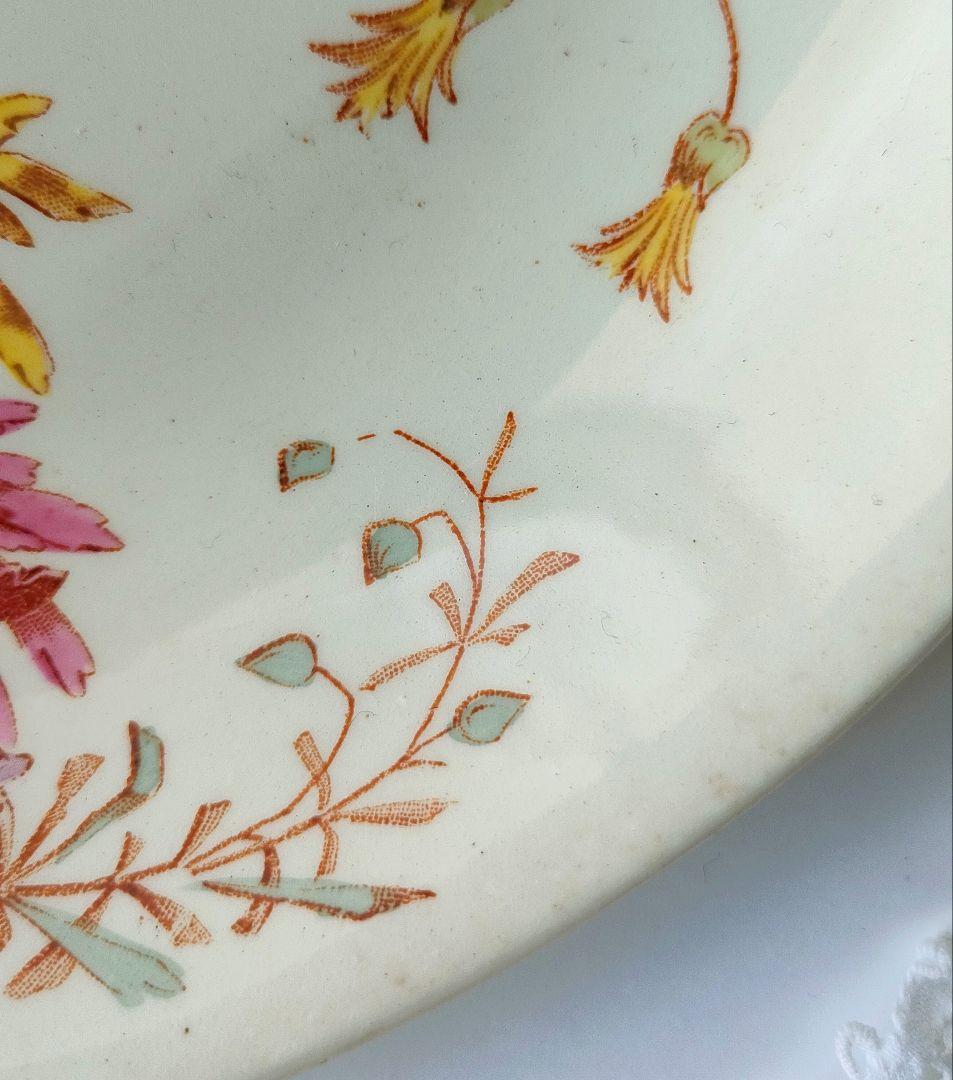 希少　美品　リュネビル　お花のラヴィエ　　フランスアンティーク