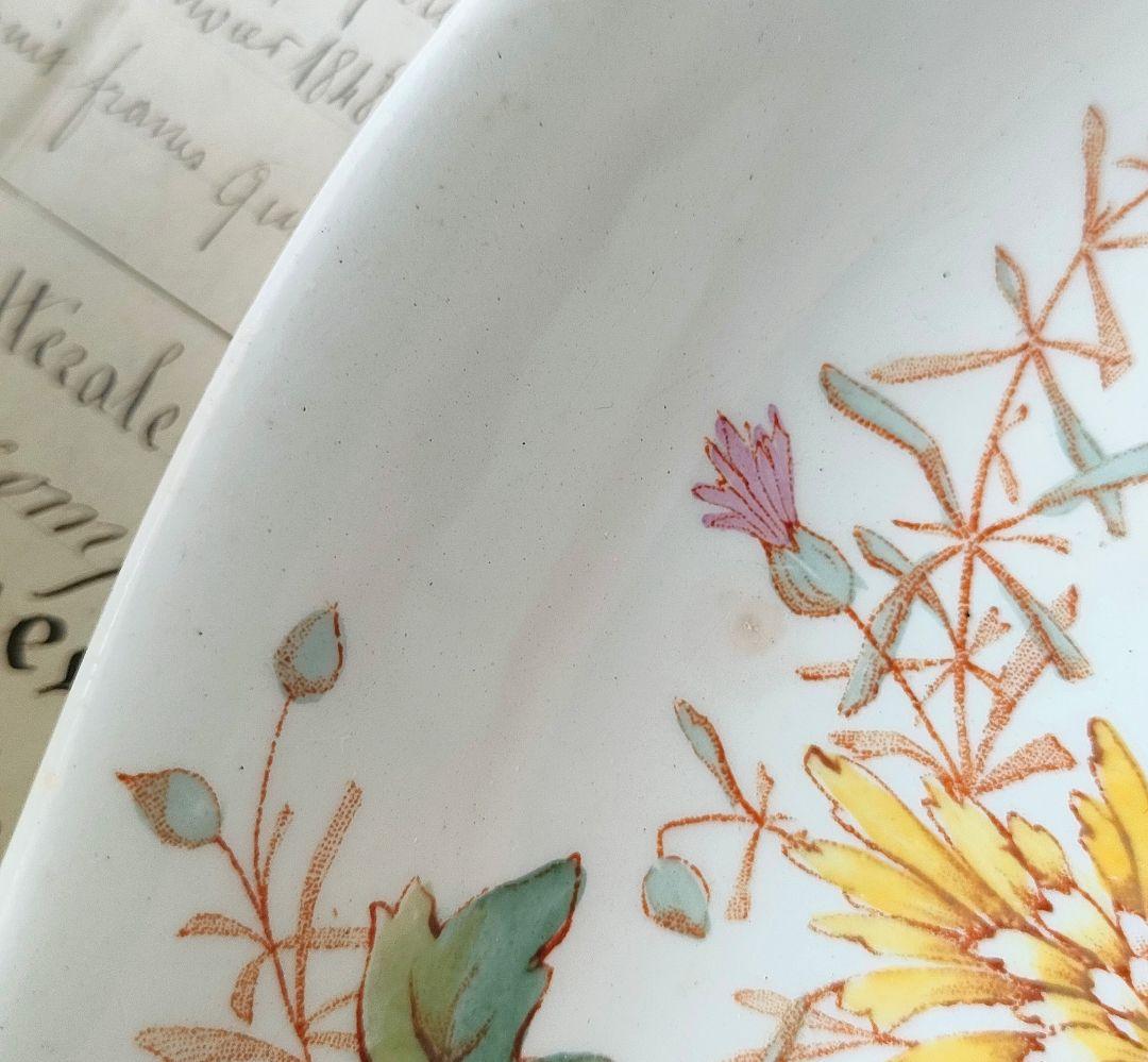 希少　美品　リュネビル　お花のラヴィエ　　フランスアンティーク