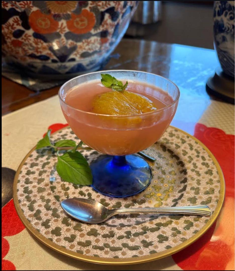 A631 九谷焼　金彩花詰　秀昭　ケーキ皿　ティーセット8点セット