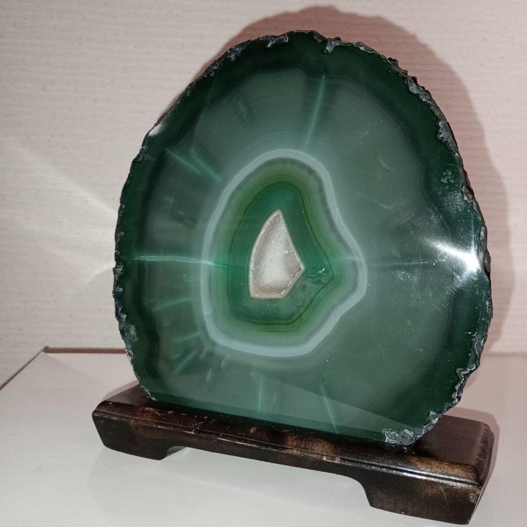 天然鑑賞石✯グリーンメノウ（緑瑪瑙）鑑賞用　約1.6kg