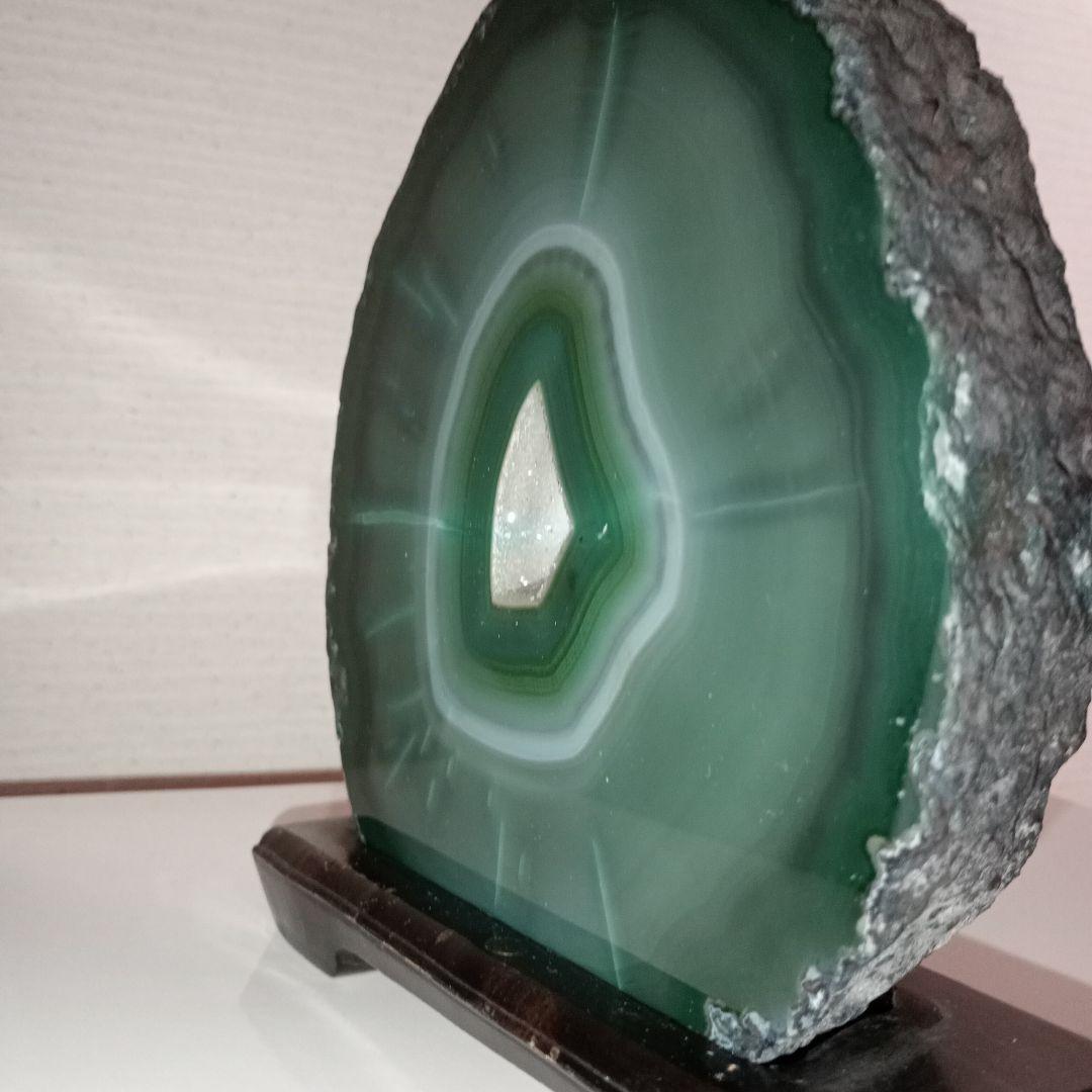 天然鑑賞石✯グリーンメノウ（緑瑪瑙）鑑賞用　約1.6kg