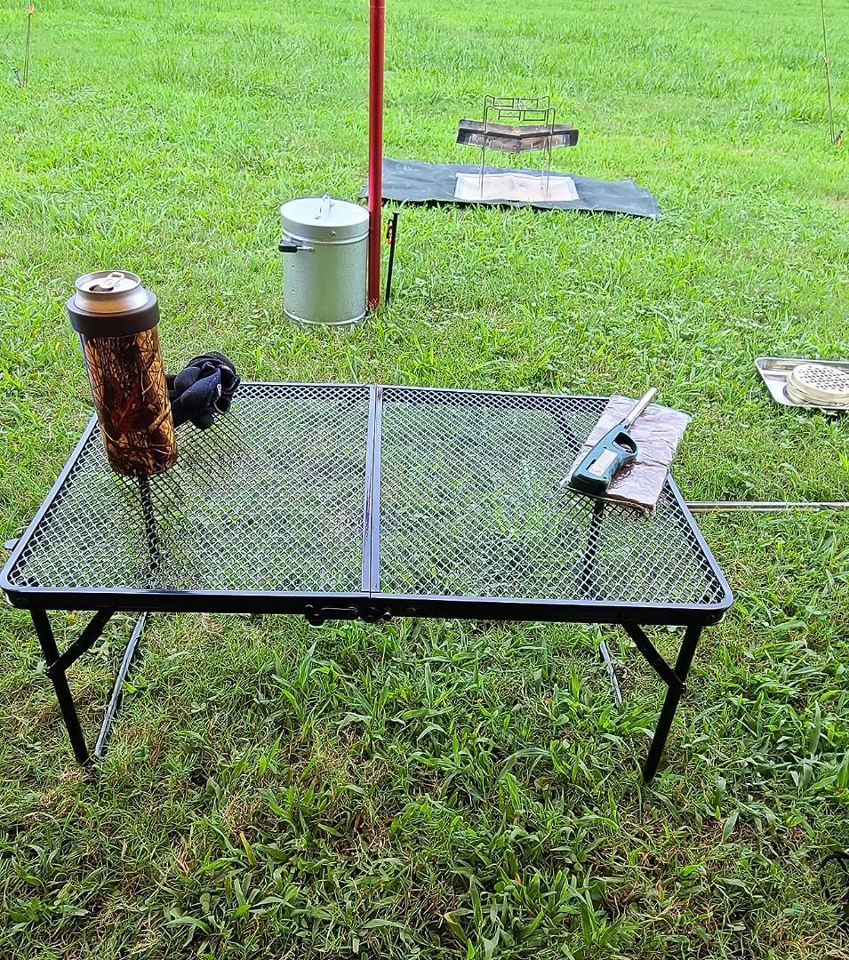 キャンプ テーブル 軽量 アウトドア 折りたたみテーブル メッシュ