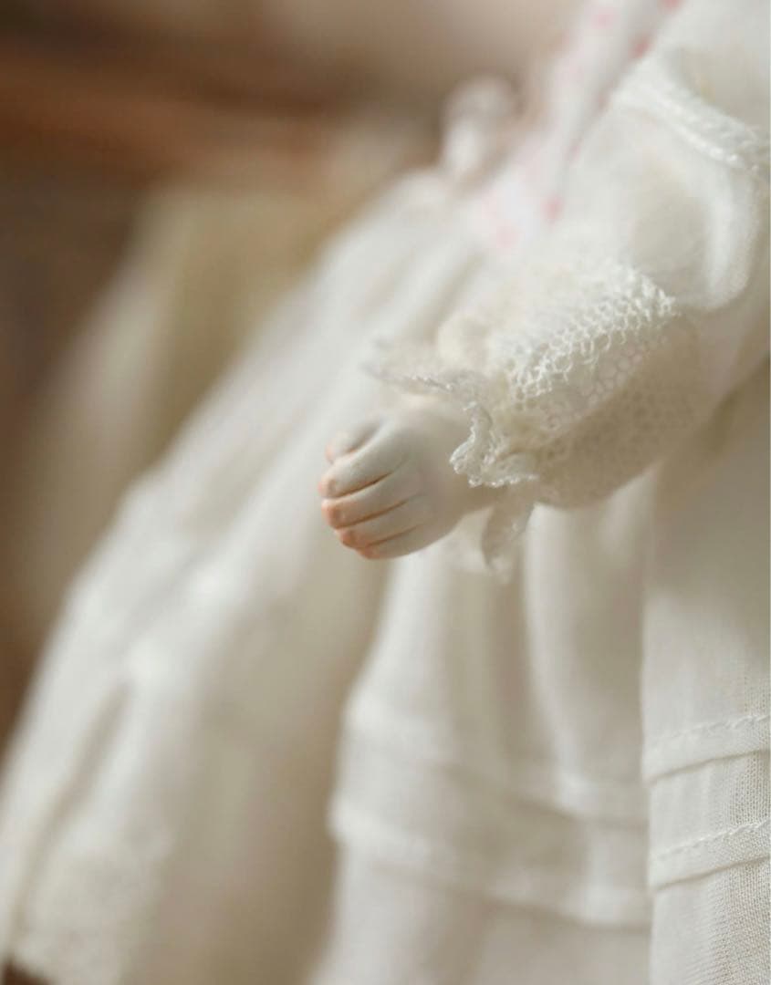 海外作家様 関節人形 優しい眠りうさ ハンドメイド 磁器 陶磁 BJDドール