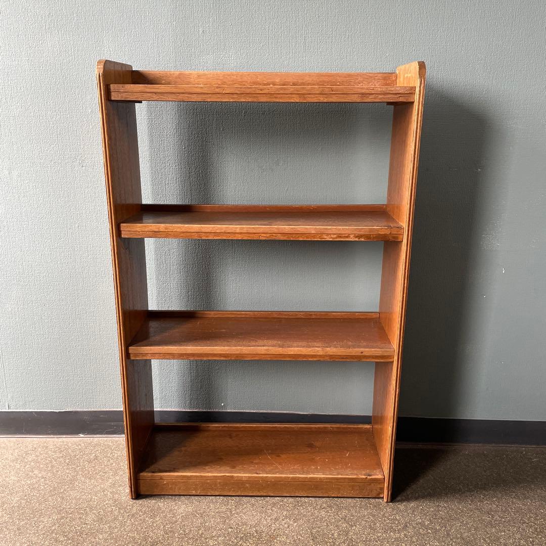 本棚　昭和レトロ　アンティーク　オープンシェルフ　古道具