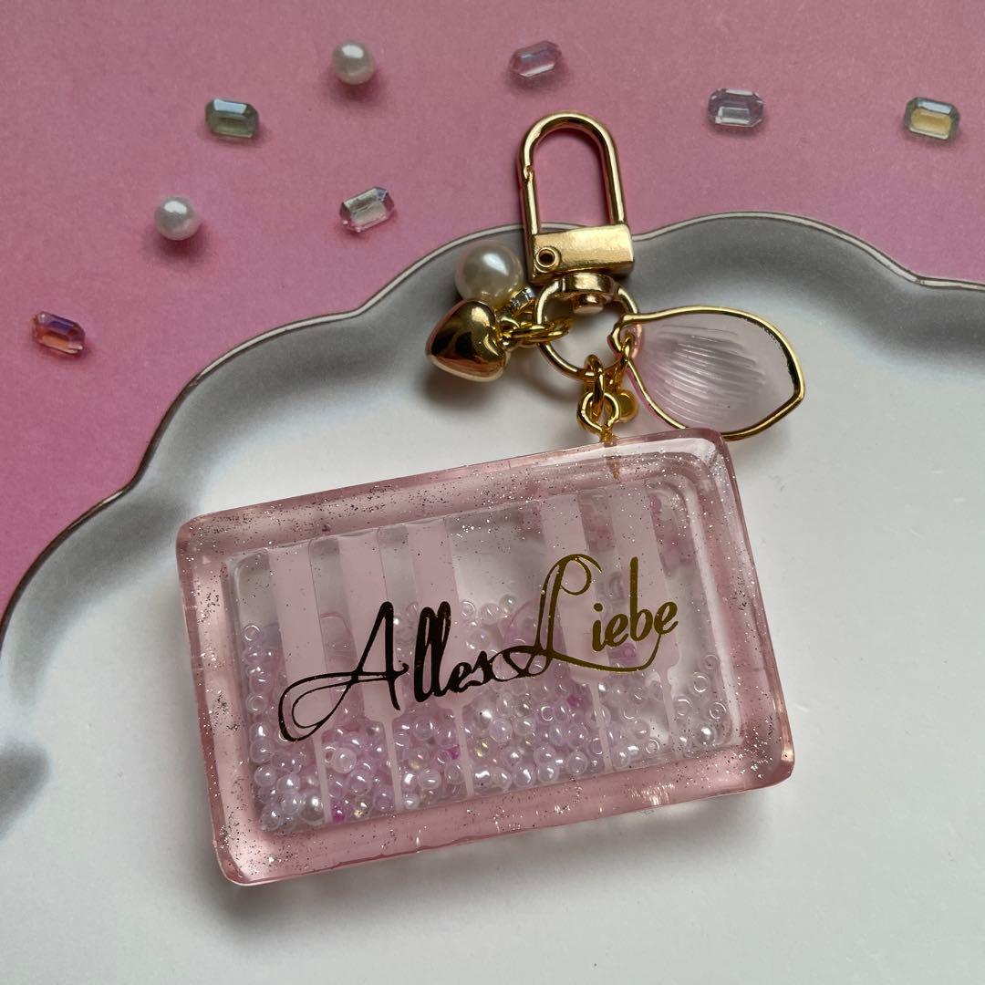93 レジン シャカシャカキーホルダー シェイカー 桜 春 ピアノ 猫