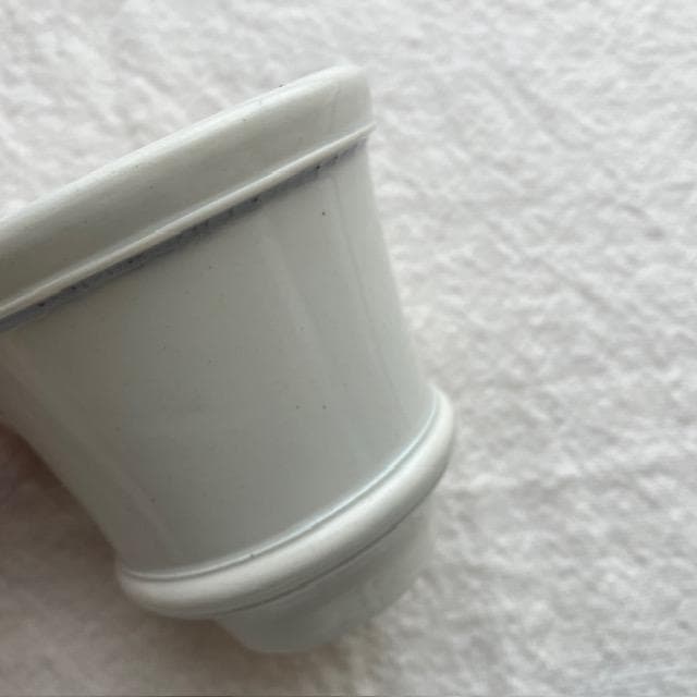 希少美品◆クレイユモントロー白いブリュロオクトゴナルカフェオレボウルカップジアン