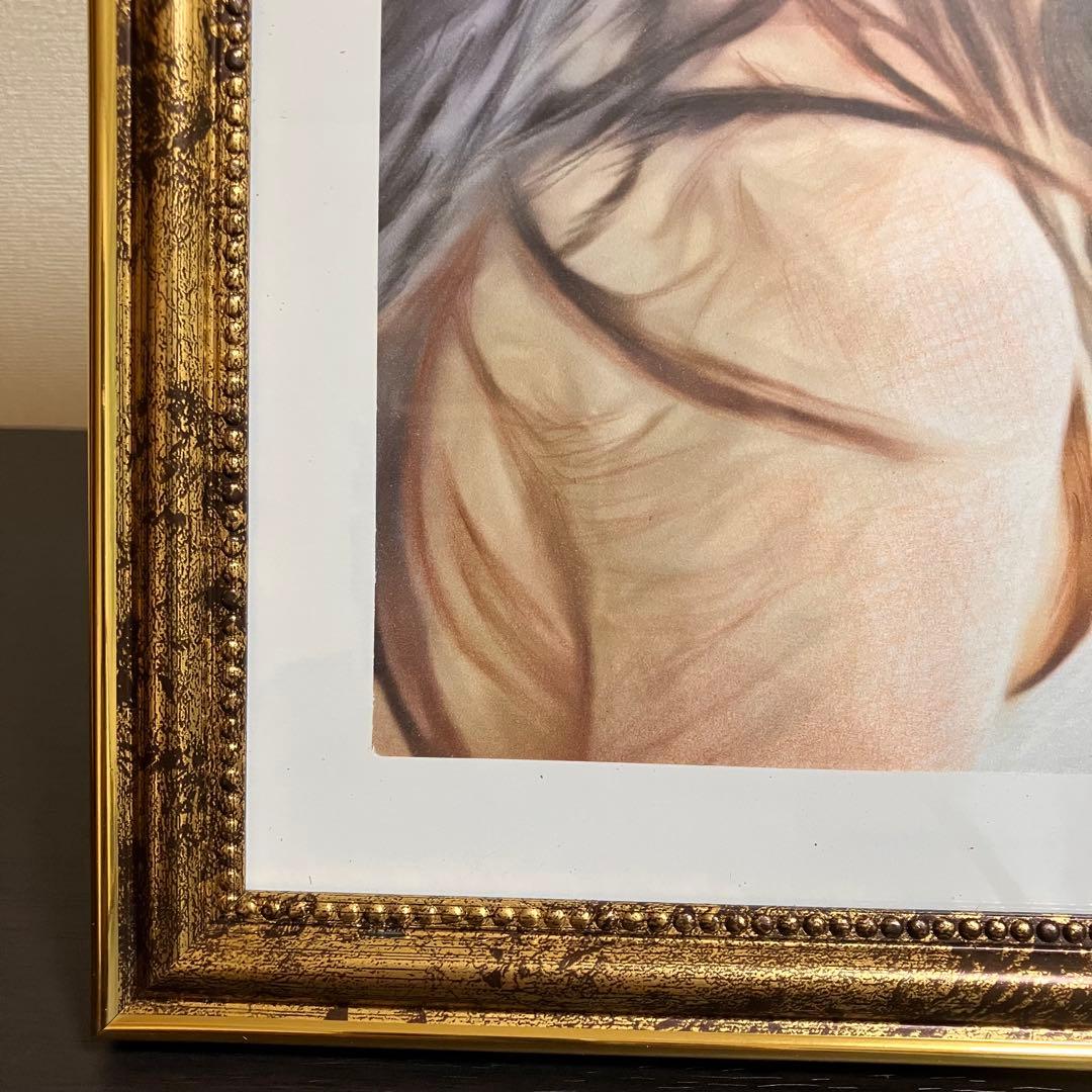 女優画20 額装品　額縁寸法32.7㎝×24.0㎝×1.5㎝　定款付　京藤夏樹