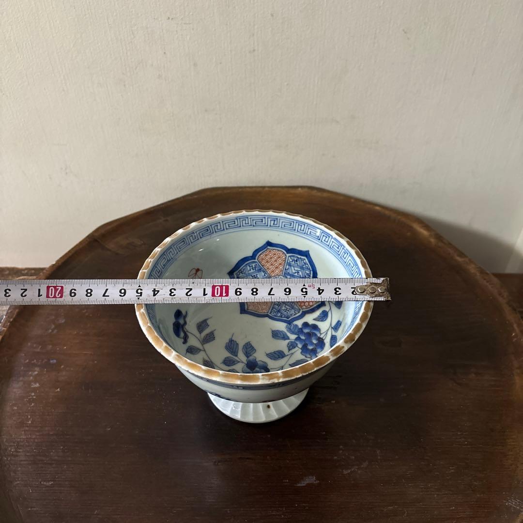 古伊万里盃洗 江戸時代.明治 骨董品 アンティーク 古道具 骨董 白磁 検