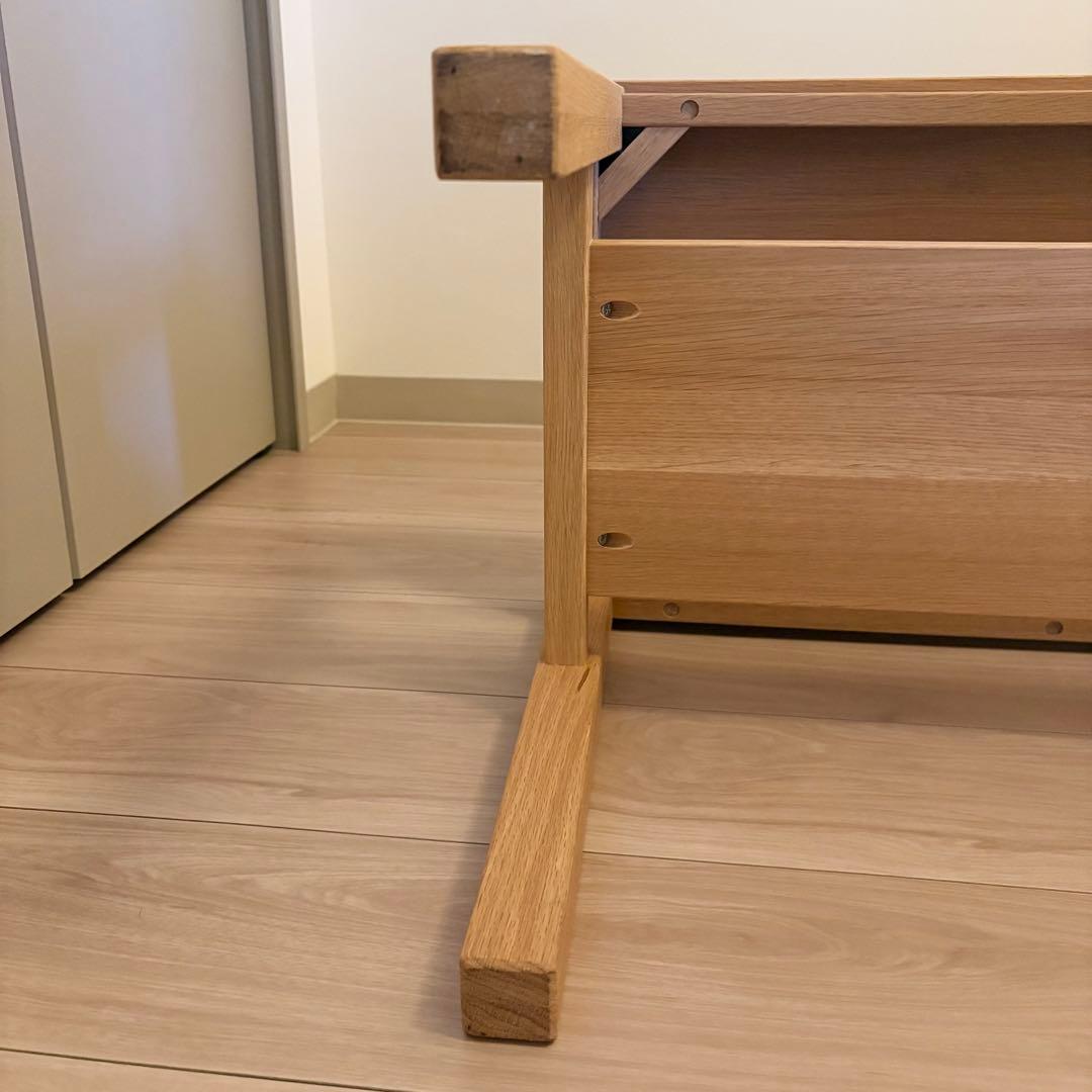 無印良品　木製ベンチ／板座／オーク材幅１００×奥行３７×高さ４４ｃｍローテーブル