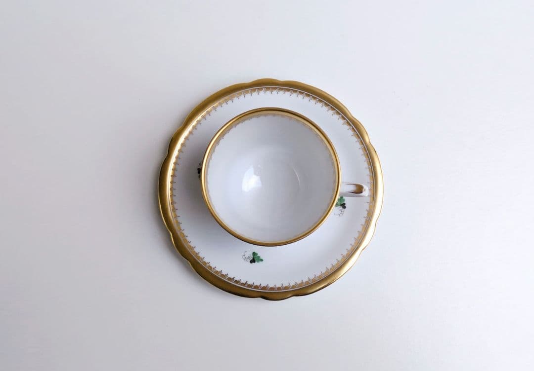 希少品✩ヘレンド　ウィーンの薔薇　ゴールド　トリオ