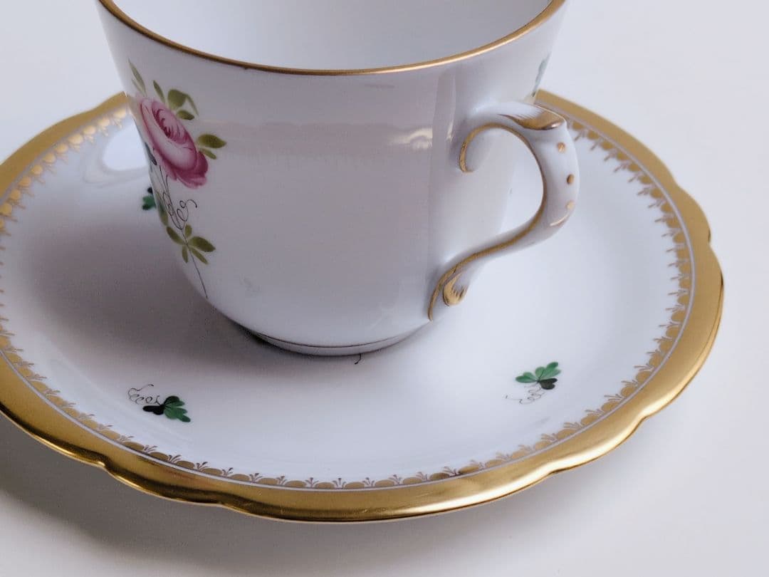 希少品✩ヘレンド　ウィーンの薔薇　ゴールド　トリオ