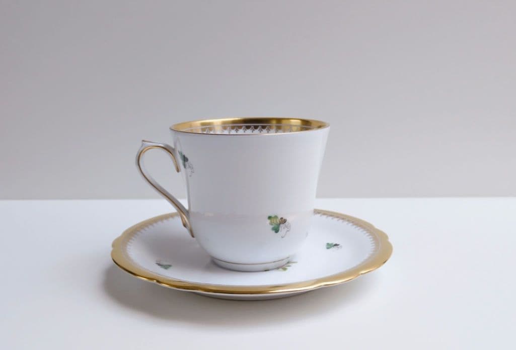 希少品✩ヘレンド　ウィーンの薔薇　ゴールド　トリオ