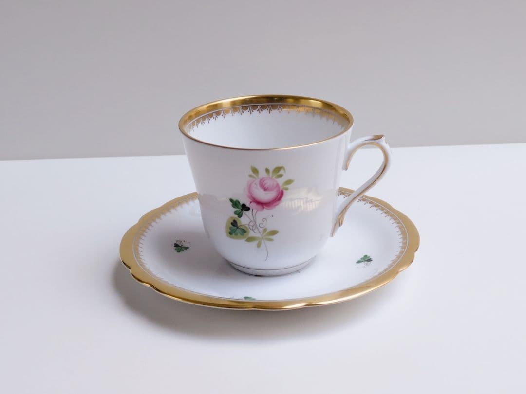 希少品✩ヘレンド　ウィーンの薔薇　ゴールド　トリオ