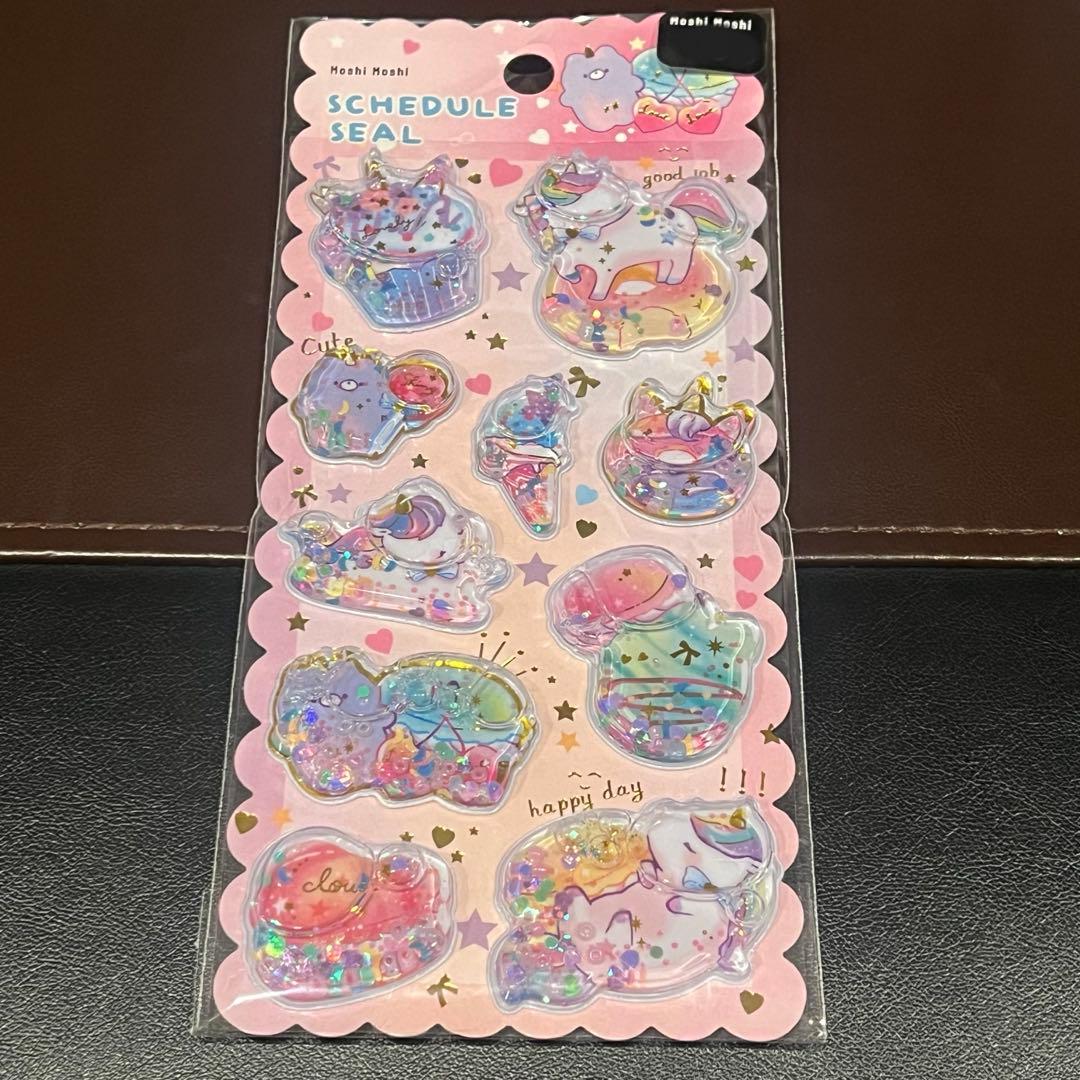 【海外正規品】ペンギン　ユニコーン　めんだこ　ハムスター　ウォーターシール　3枚