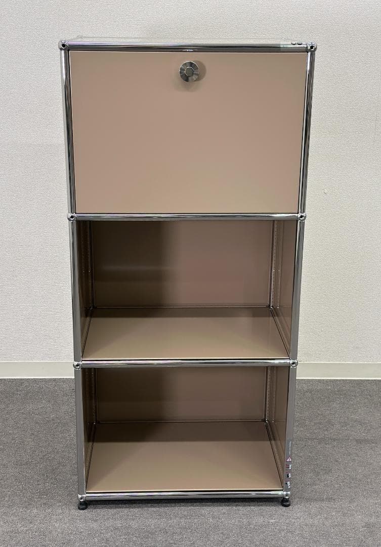 正規品ほぼ未使用品■USMハラー■スリムキャビネットシェルフ　1列3段　ベージュ