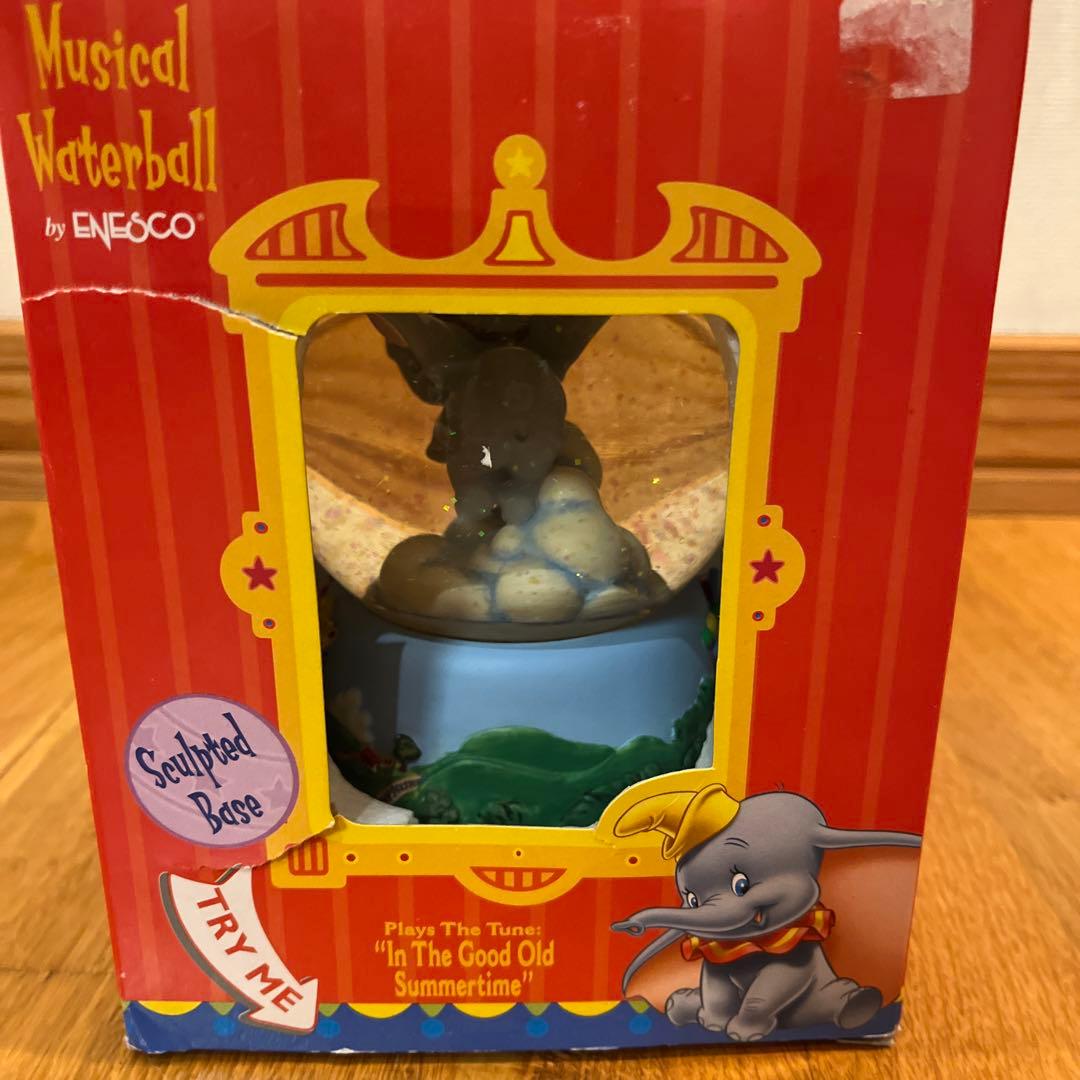 希少　エネスコ　ディズニー　ダンボ　　レトロ　オルゴール　スノードーム✳︎