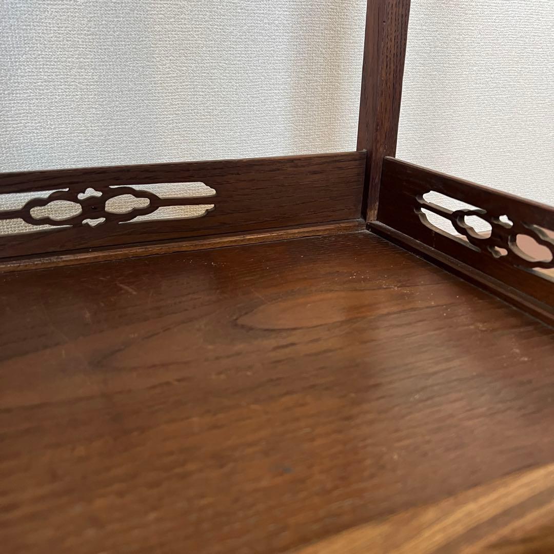 茶箪笥 総無垢 収納棚 飾り棚 煎茶棚 違い棚 茶棚