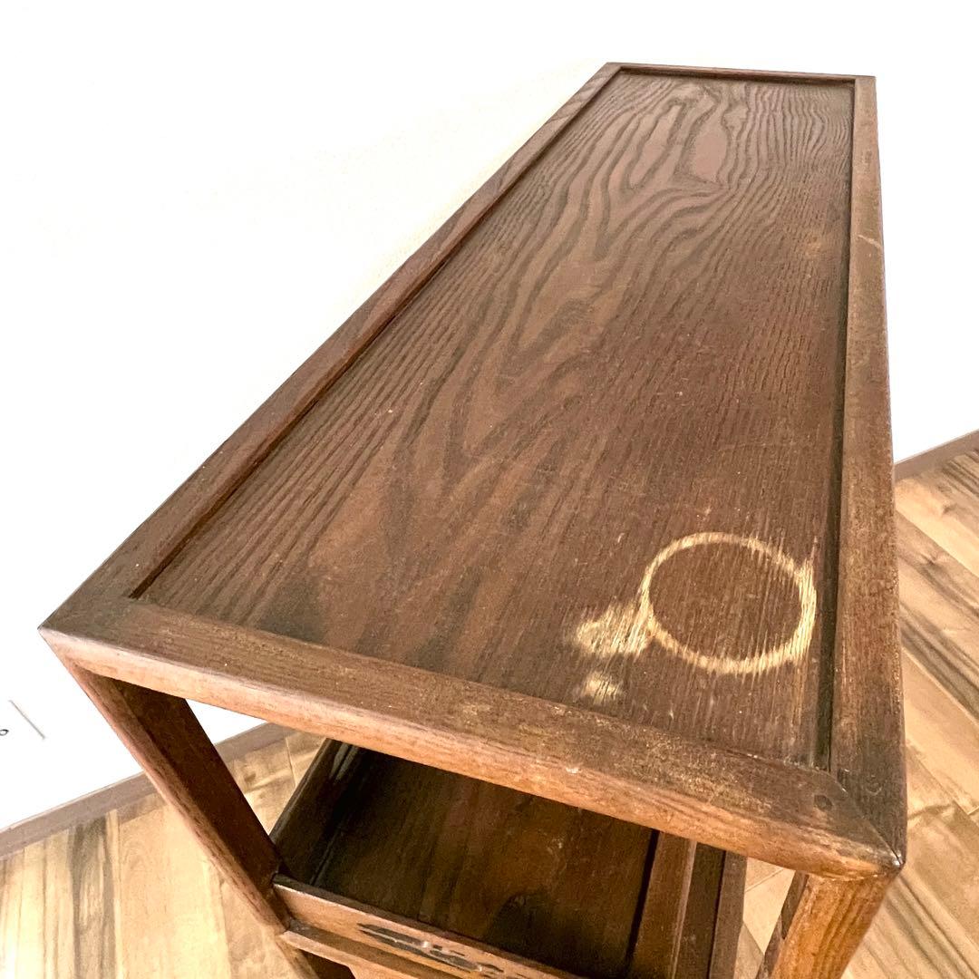 茶箪笥 総無垢 収納棚 飾り棚 煎茶棚 違い棚 茶棚