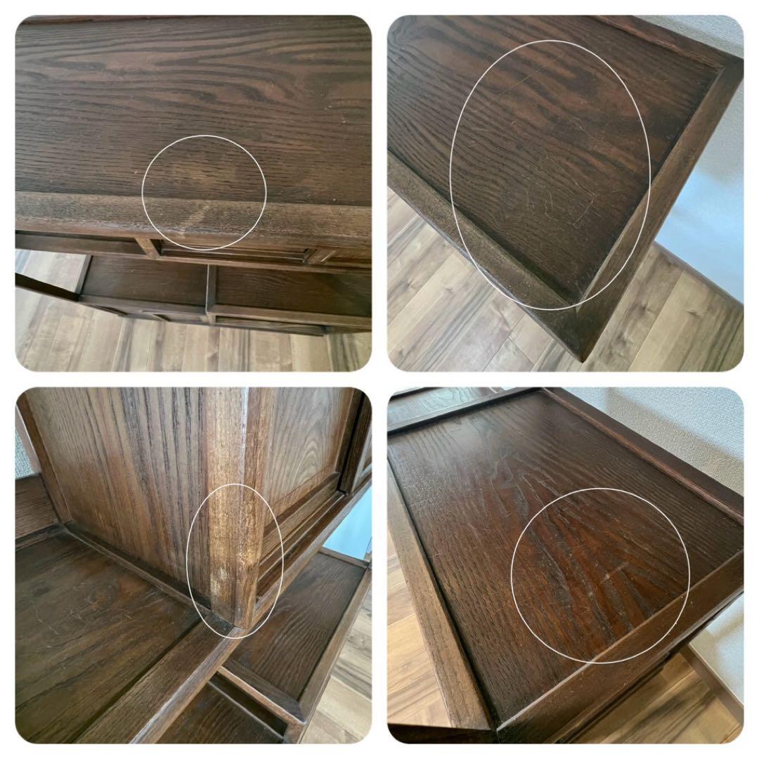 茶箪笥 総無垢 収納棚 飾り棚 煎茶棚 違い棚 茶棚