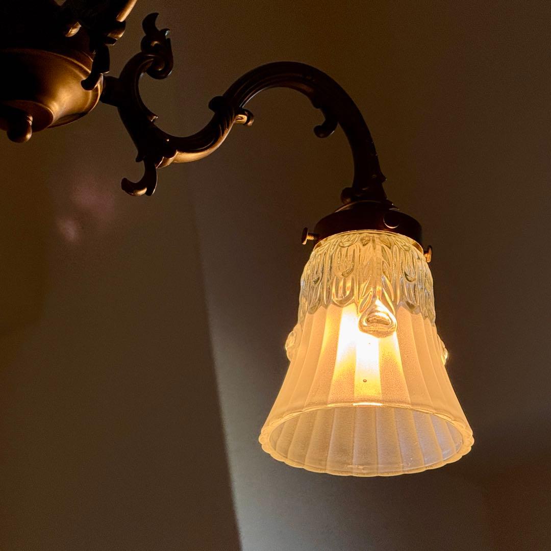 天井照明 ペンダントライト アンティーク レトロ シャンデリア シーリング 4灯