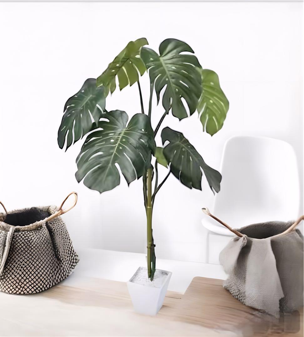 光触媒　人工観葉植物　ウォールグリーン　フェイクグリーン　モンステラ125