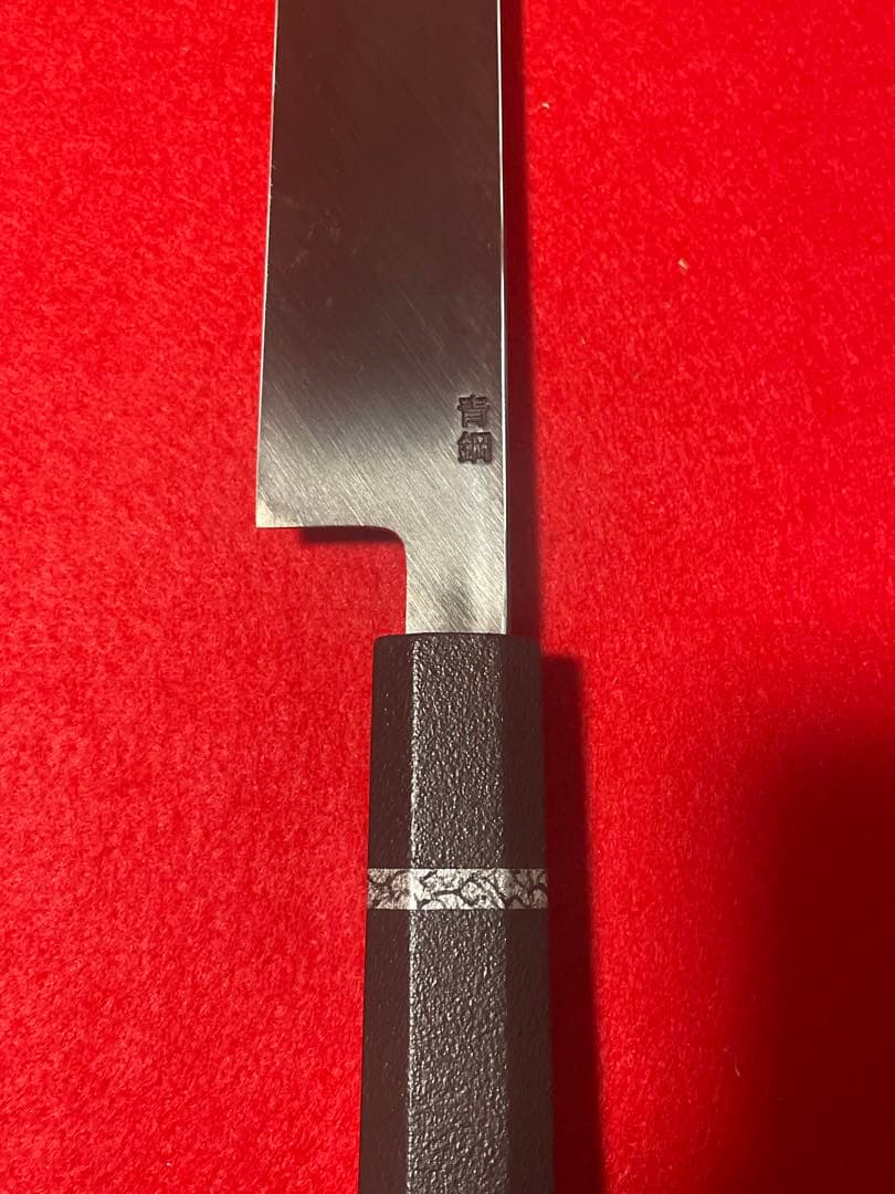 銀閣　青鋼　柳刃　尺　ブラックコート