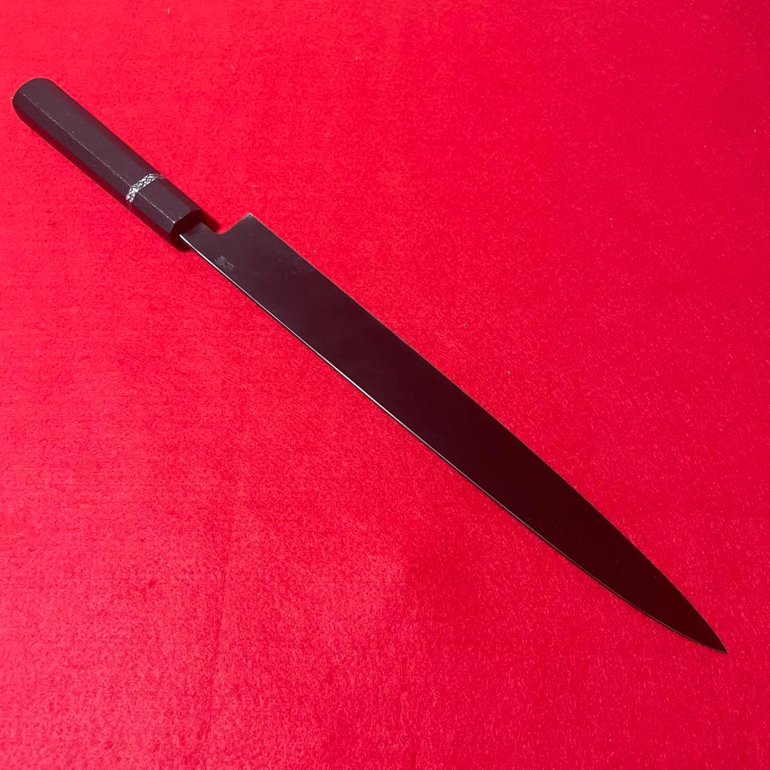 銀閣　青鋼　柳刃　尺　ブラックコート