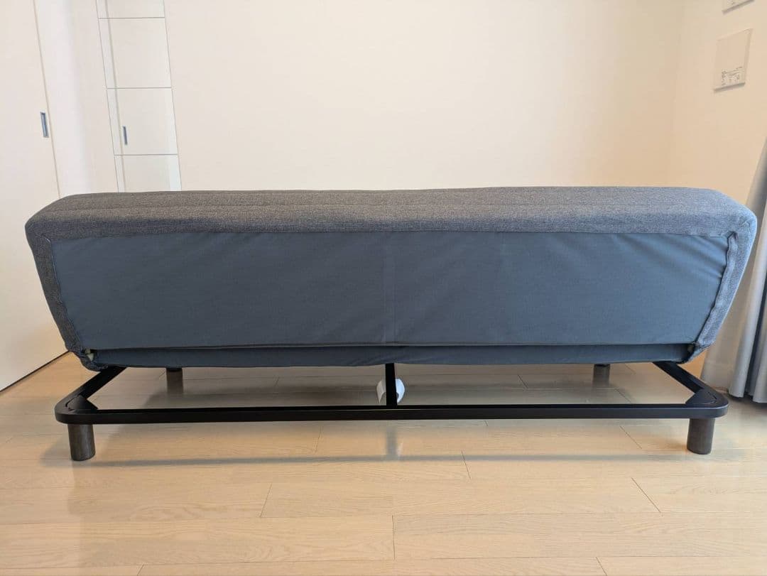 （引っ越しのため最終値下げ）無印良品 リクライニングソファベッド（脚付き）