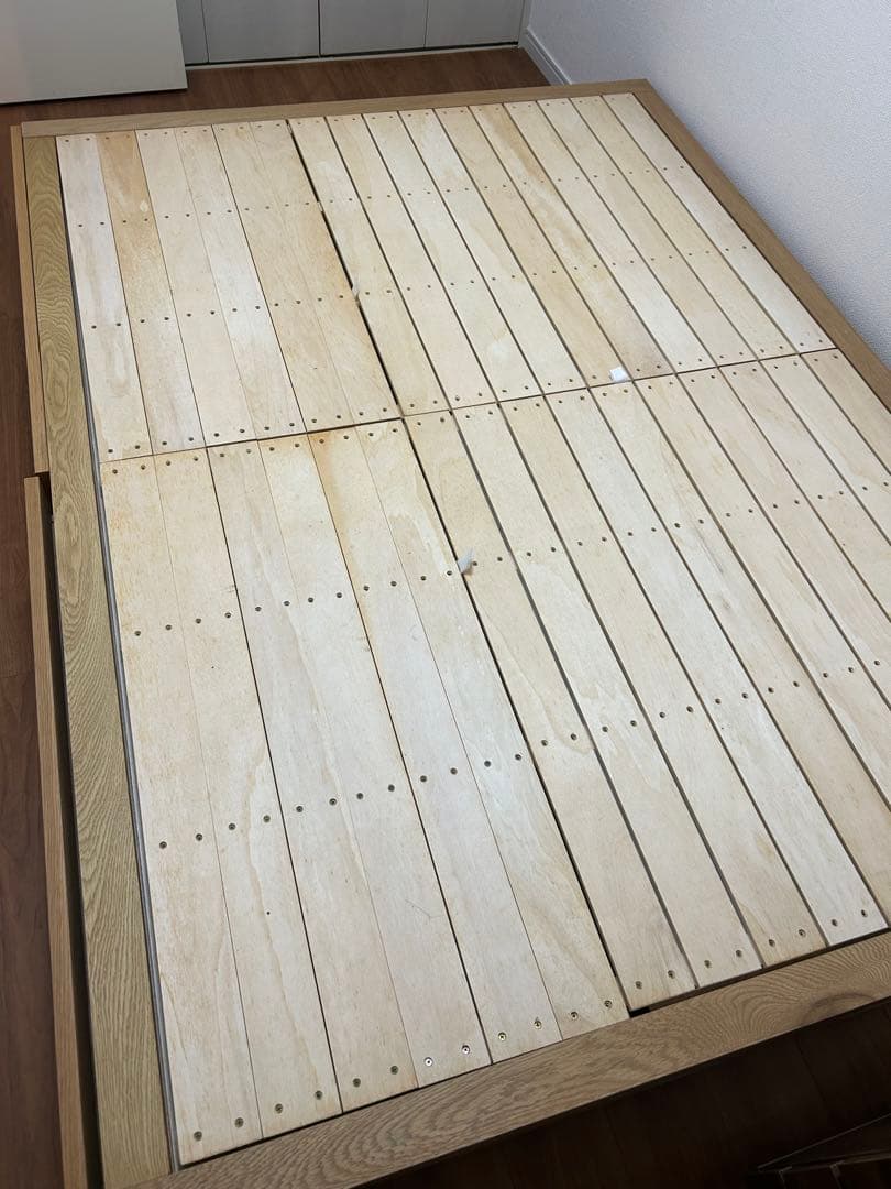 無印良品　収納ベッド・ダブル・オーク材