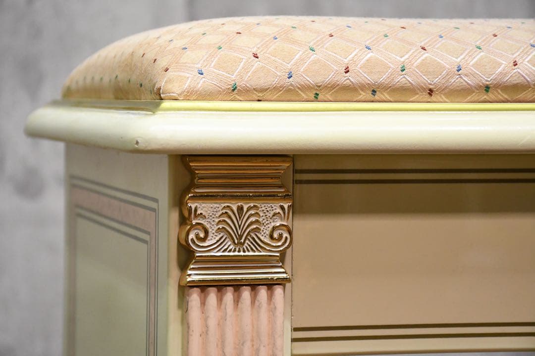 DGC71 イタリア製 スツール 姫系インテリア 腰掛け 椅子 玄関スツール