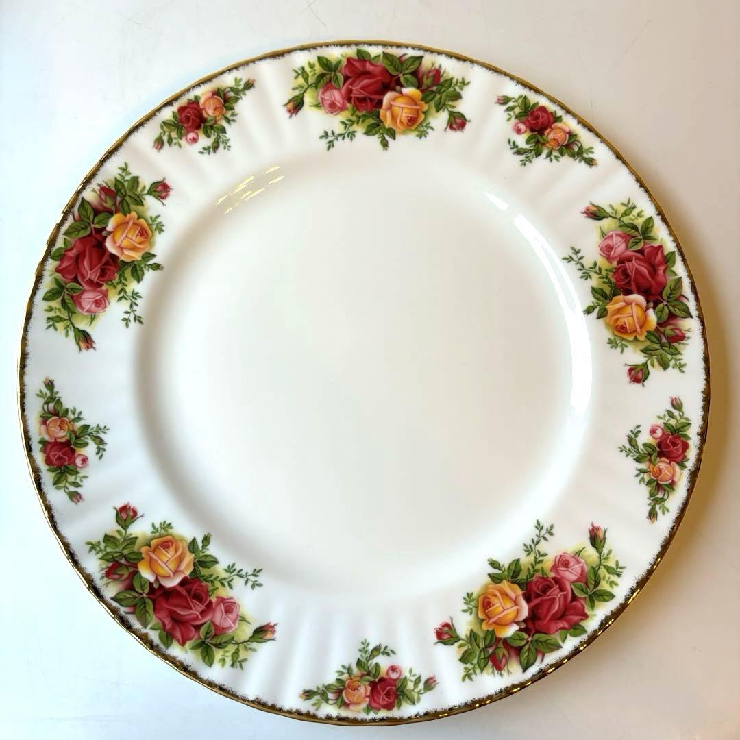 【未使用】　ロイヤルアルバート オールドカントリーローズ　大皿×4 中皿×4