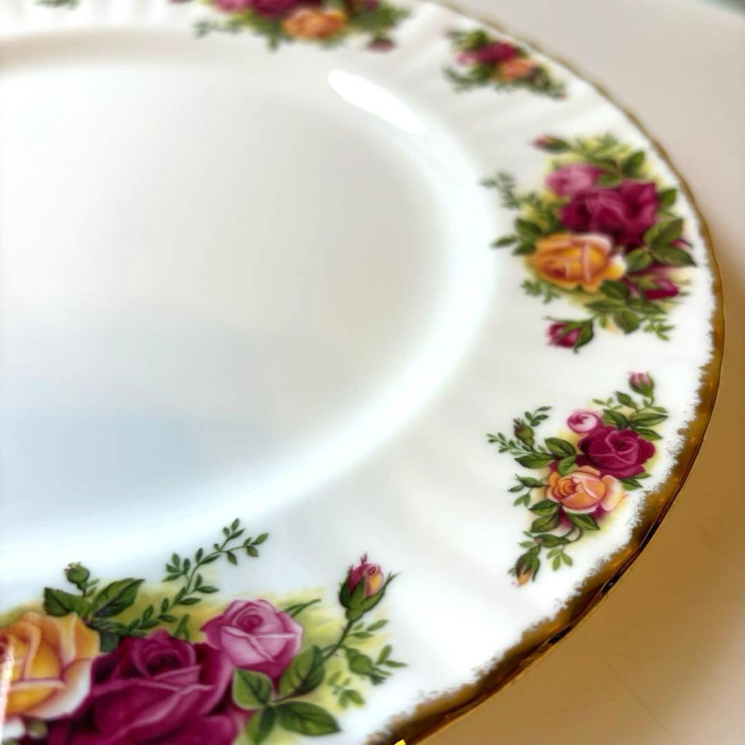 【未使用】　ロイヤルアルバート オールドカントリーローズ　大皿×4 中皿×4