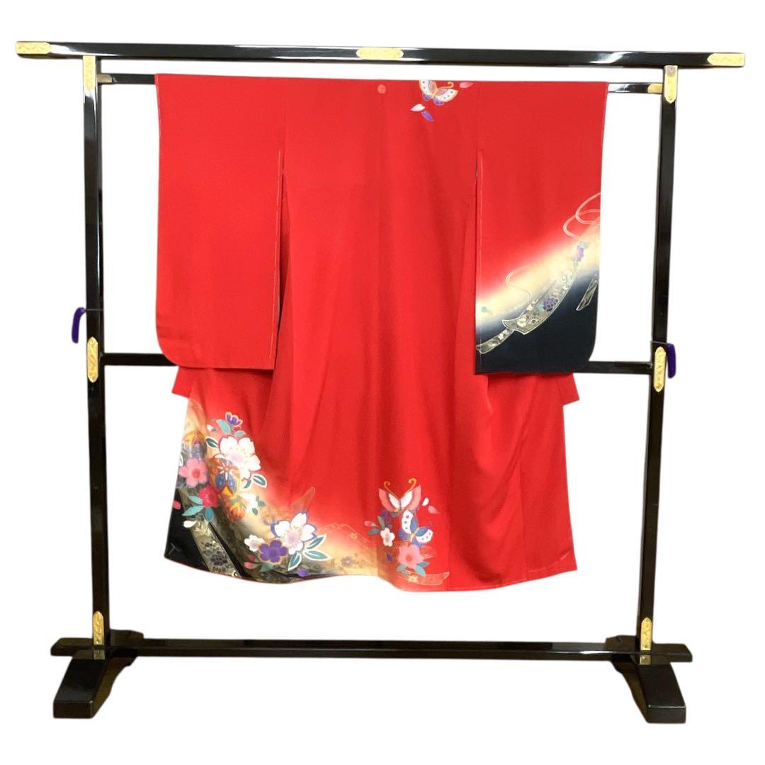 ◎mk-2590　未着用　七五三　女の子　着物　刺繍紋　7歳　　12-9