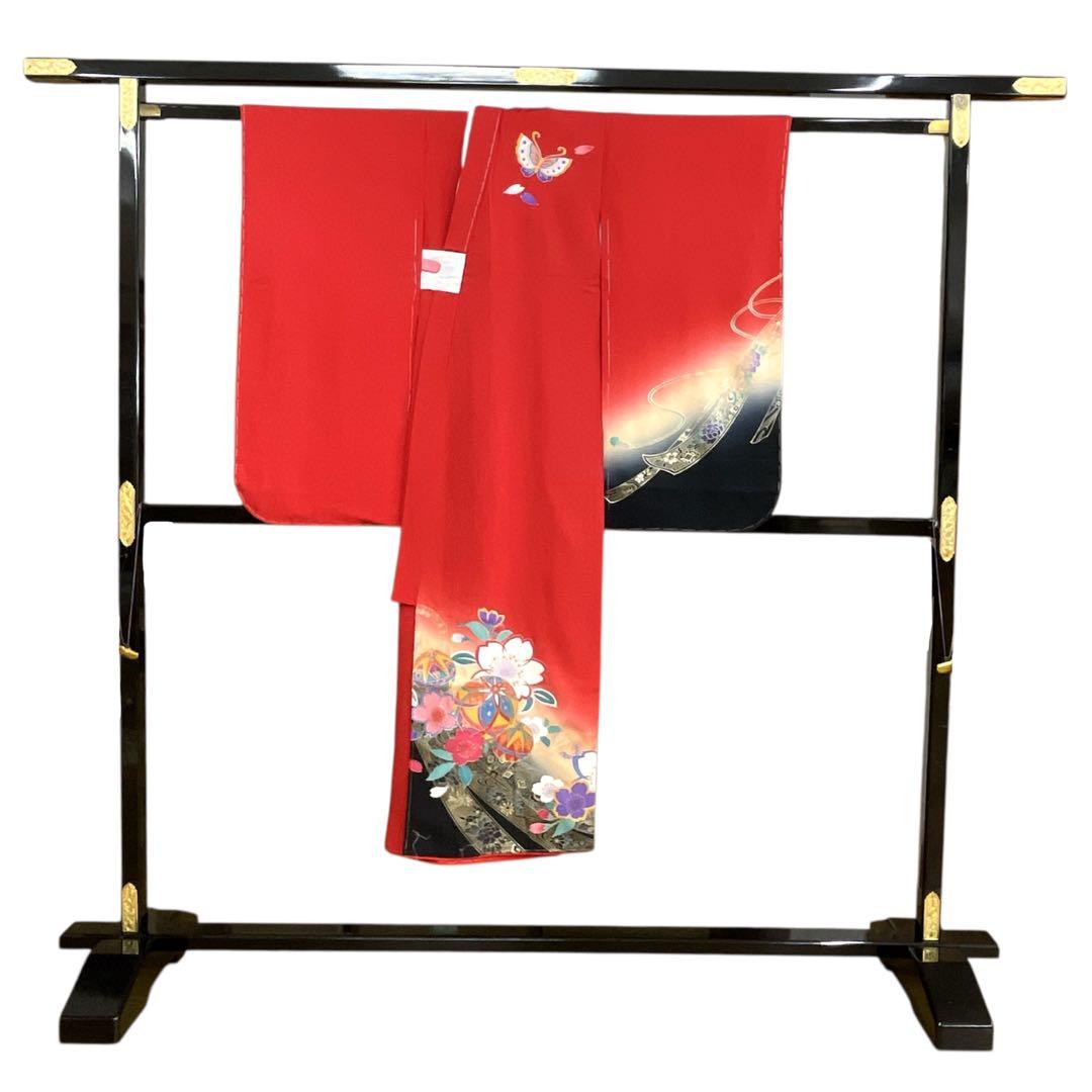 ◎mk-2590　未着用　七五三　女の子　着物　刺繍紋　7歳　　12-9