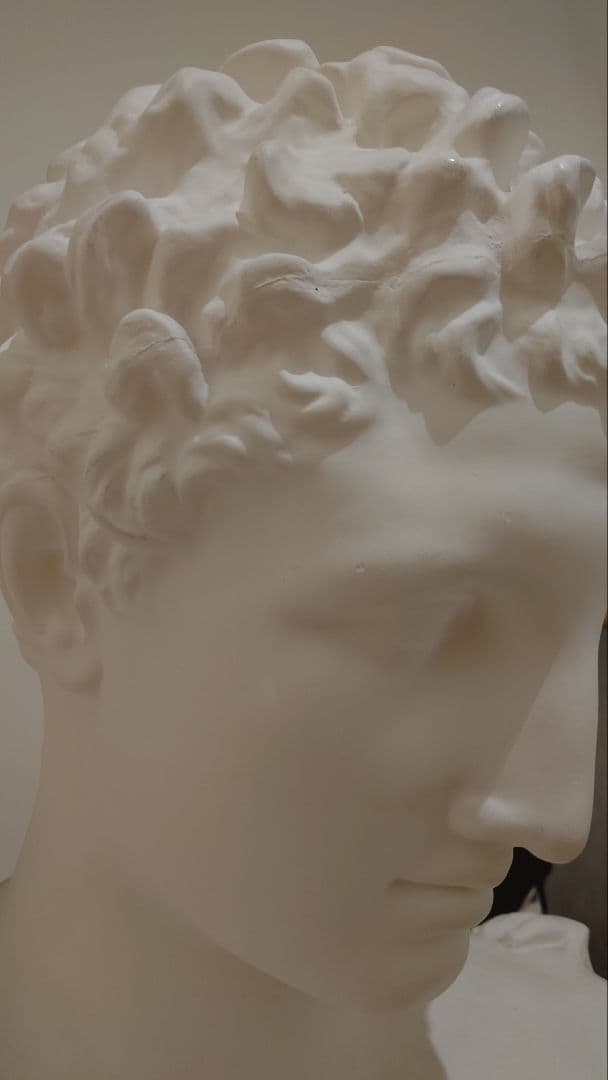 【中古品】石膏像　ヘルメス　胸像　中古品　デッサン用　スタジオ　オブジェ