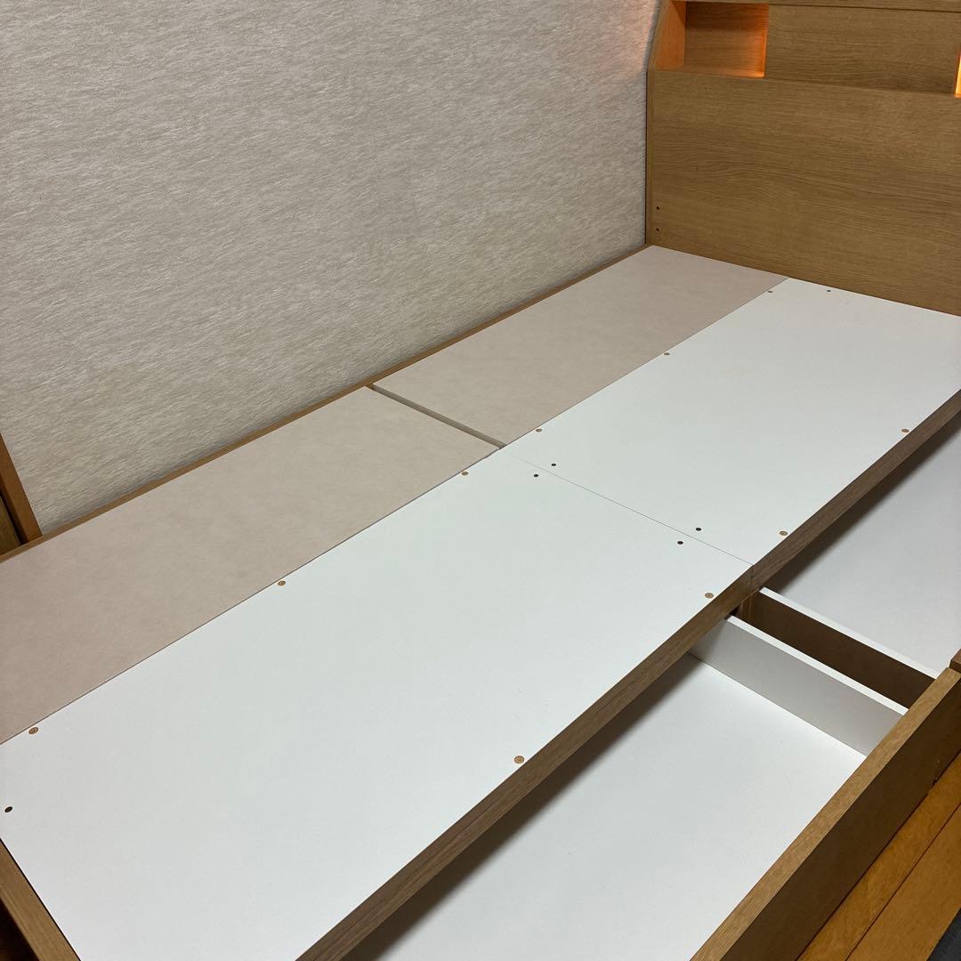 【直接引取限定】ニトリ　収納付シングルベッドフレーム