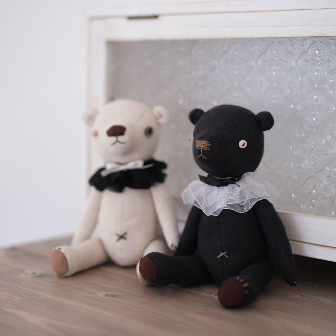 インヤンカラーのくまさん　テディベア　くまのぬいぐるみ　yin yang