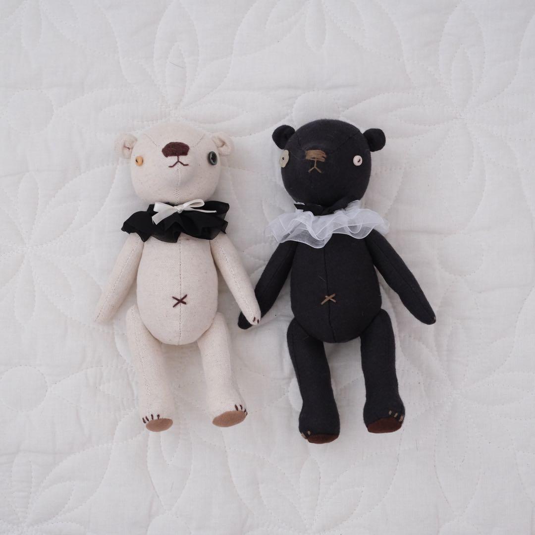 インヤンカラーのくまさん　テディベア　くまのぬいぐるみ　yin yang