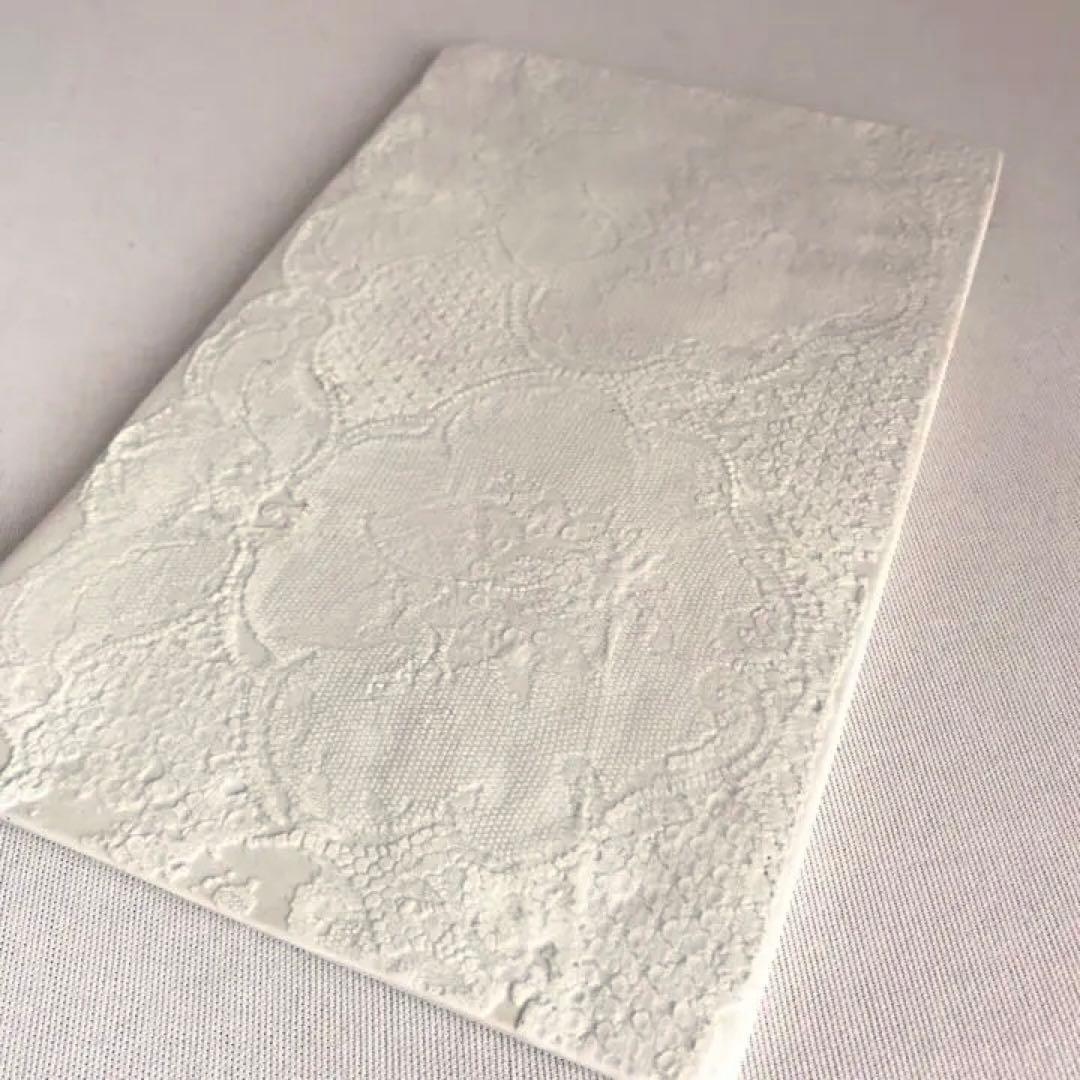 【新品未使用】濱中史郎　板皿　ホワイトレース【希少】