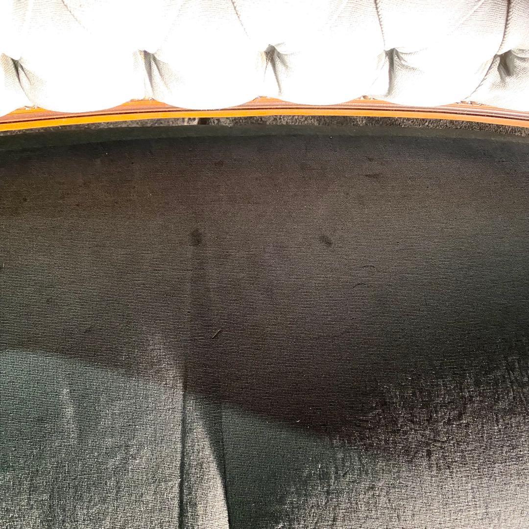 イタリア発！ブルーグレーが素敵 アンティーク ロココ調 ソファ 2人掛け