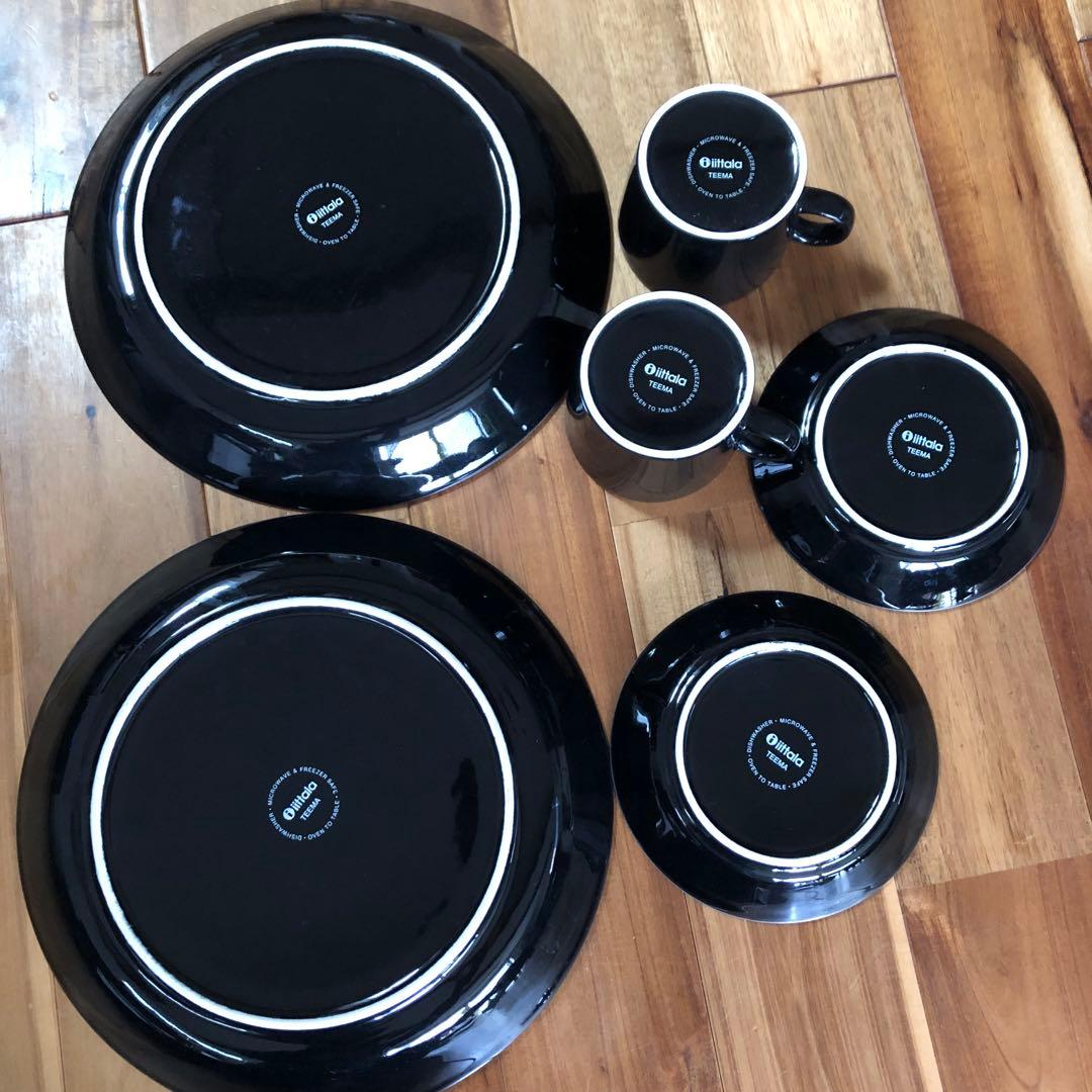 イッタラ　ティーマ　ブラック陶器食器セット