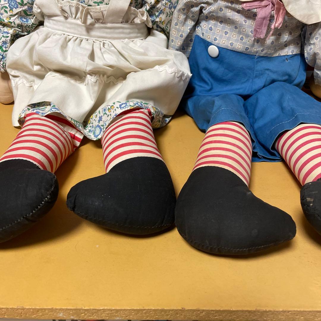 302♡ラガディ・アン＆アンディ ジョジーン社 アンティークドール ペア