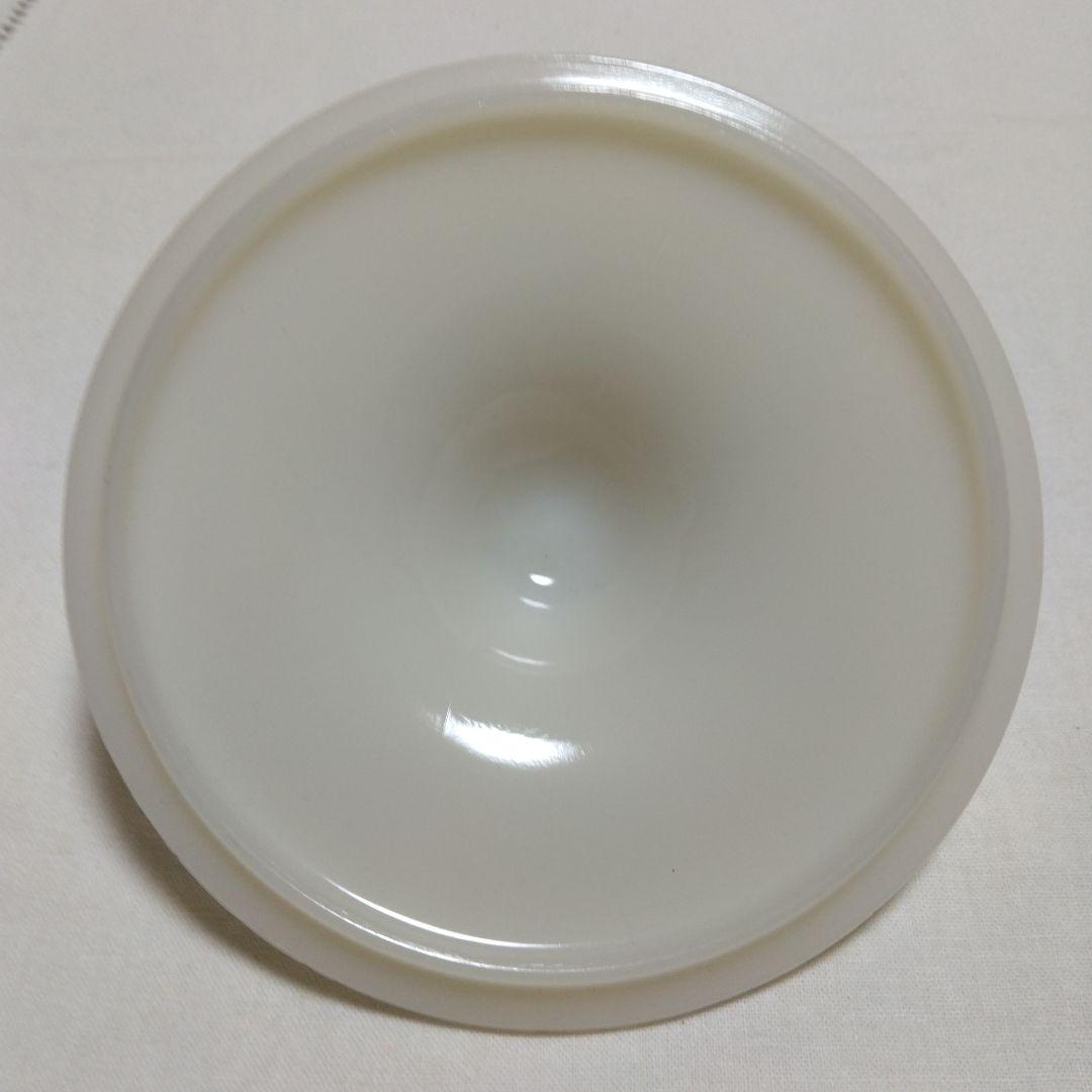 ヴィンテージFire King チューリップ柄 グリースジャー·アイボリー