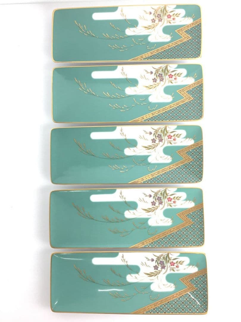 Noritake ハナリンス長皿 5皿 のりたけ 乃りたけ 長角皿 魚皿