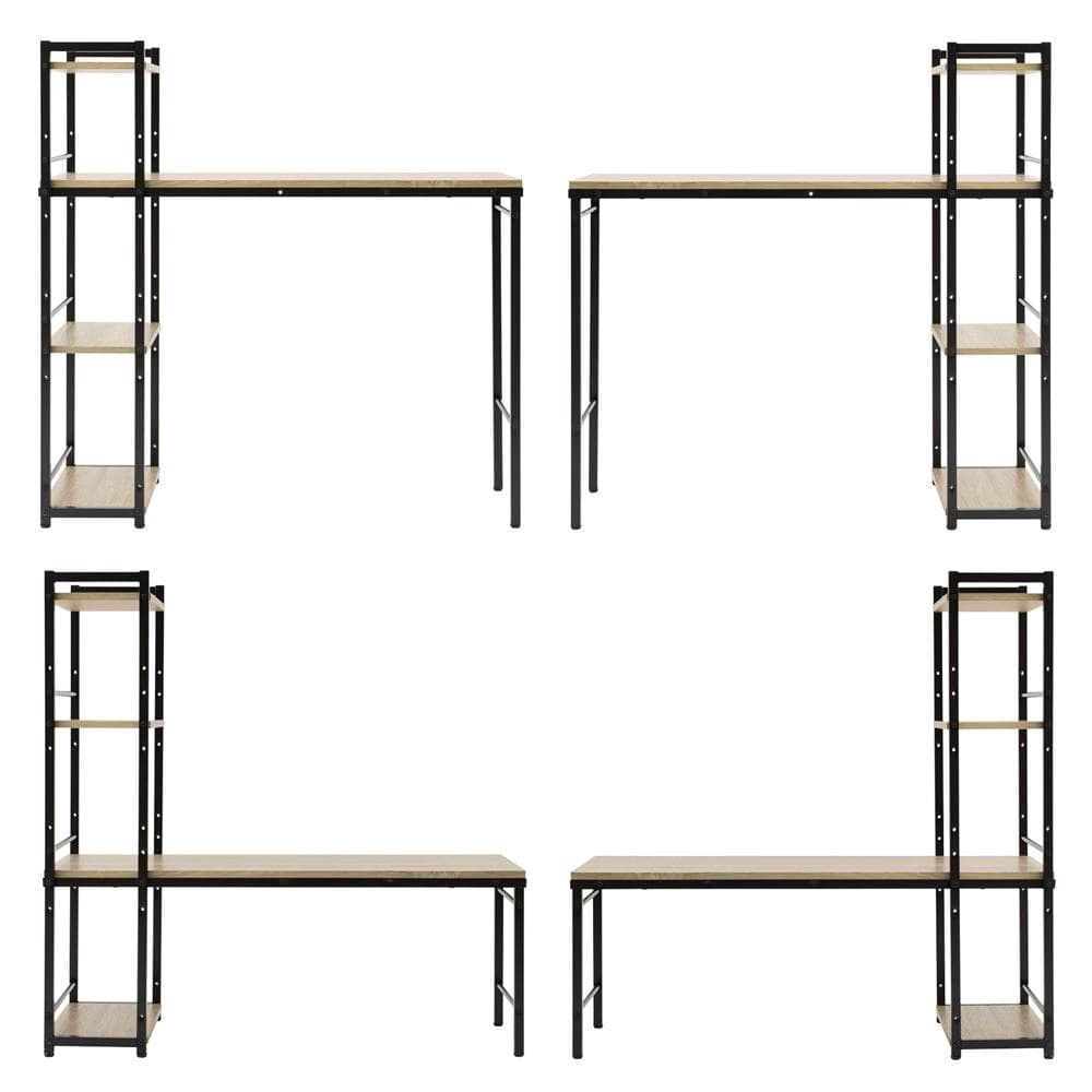 《新品・送料無料》ラック付き4WAYデスク 幅100cm テーブル 机 木製