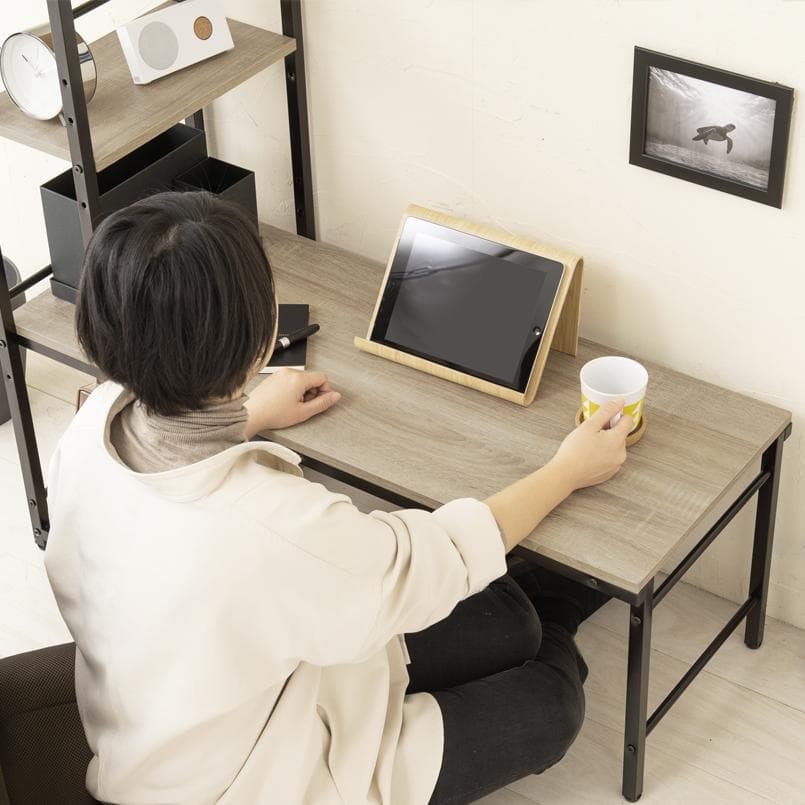 《新品・送料無料》ラック付き4WAYデスク 幅100cm テーブル 机 木製