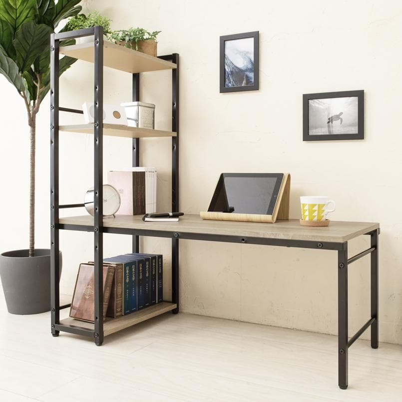 《新品・送料無料》ラック付き4WAYデスク 幅100cm テーブル 机 木製