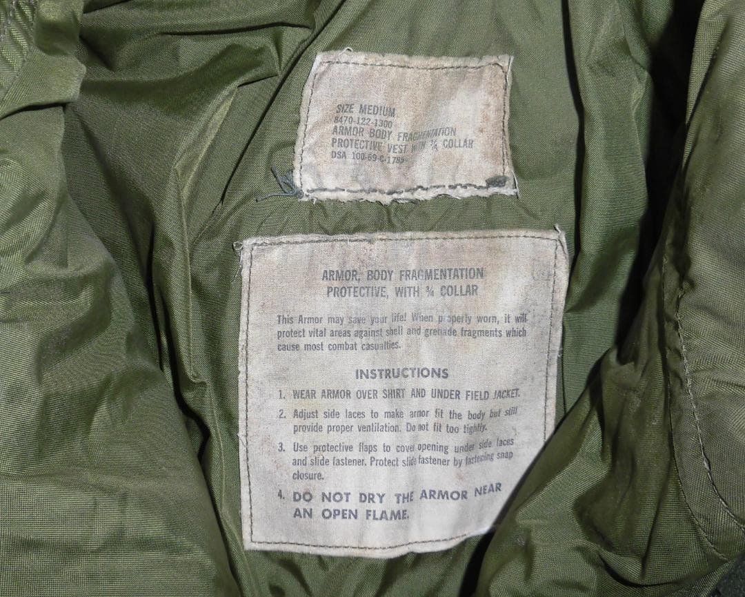60's ビンテージ 米軍 実物 NUM戦 ベトナム戦争 Ｍ69 アーマーベスト