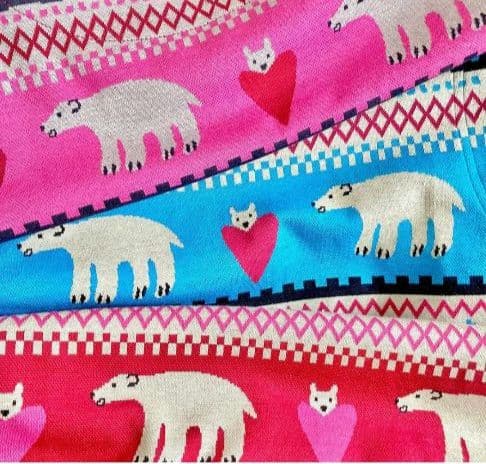 マタノアツコ 割烹着 エプロン しろくまとゆき レッド - メルカリ